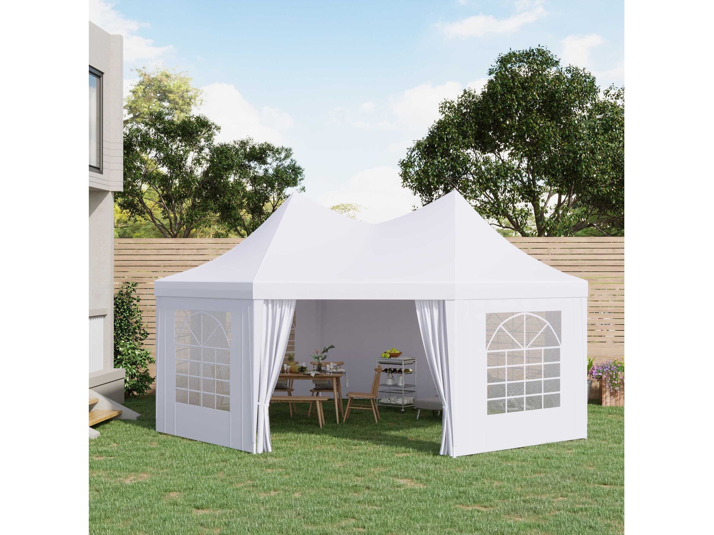 22 x 16 ft Outdoor Heavy Duty Event Gazebo Tent - White
