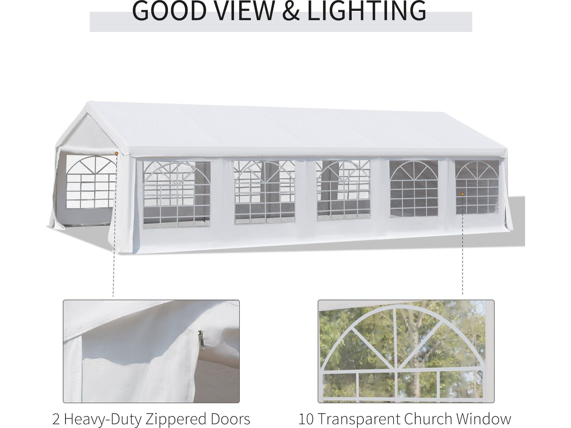 32'x16' Outdoor Heavy Duty Party/Wedding Tent - White