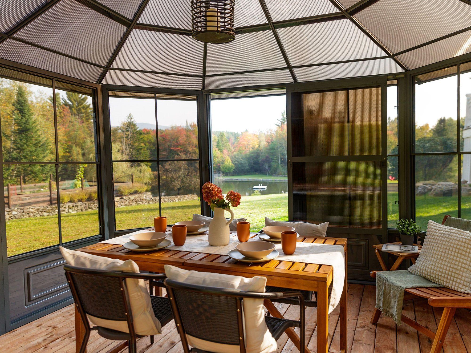 Florence Solarium 12 Ft. x 12 Ft. in Slate