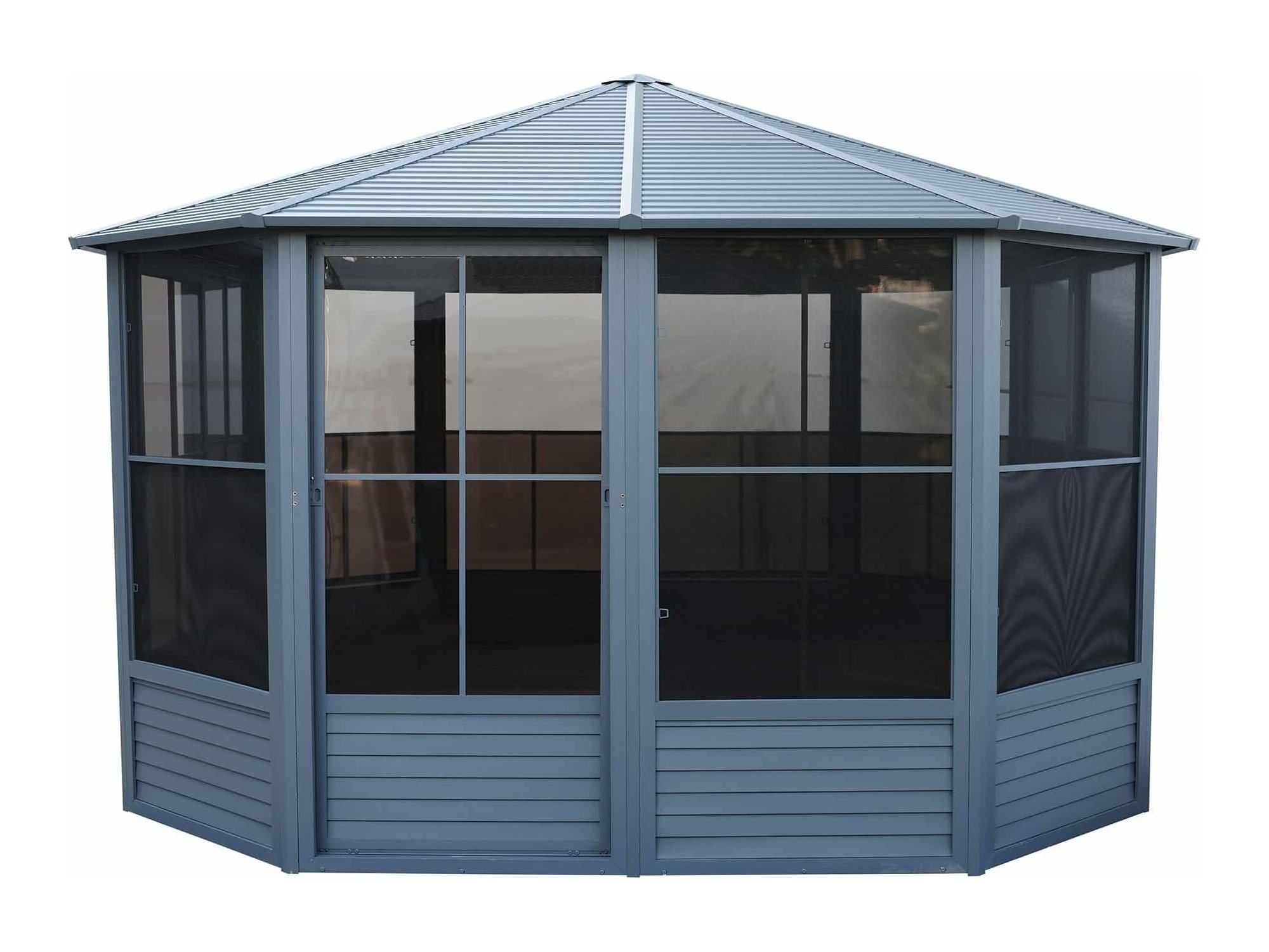 Florence Solarium with Metal Roof 12 Ft. x 12 Ft. Slate