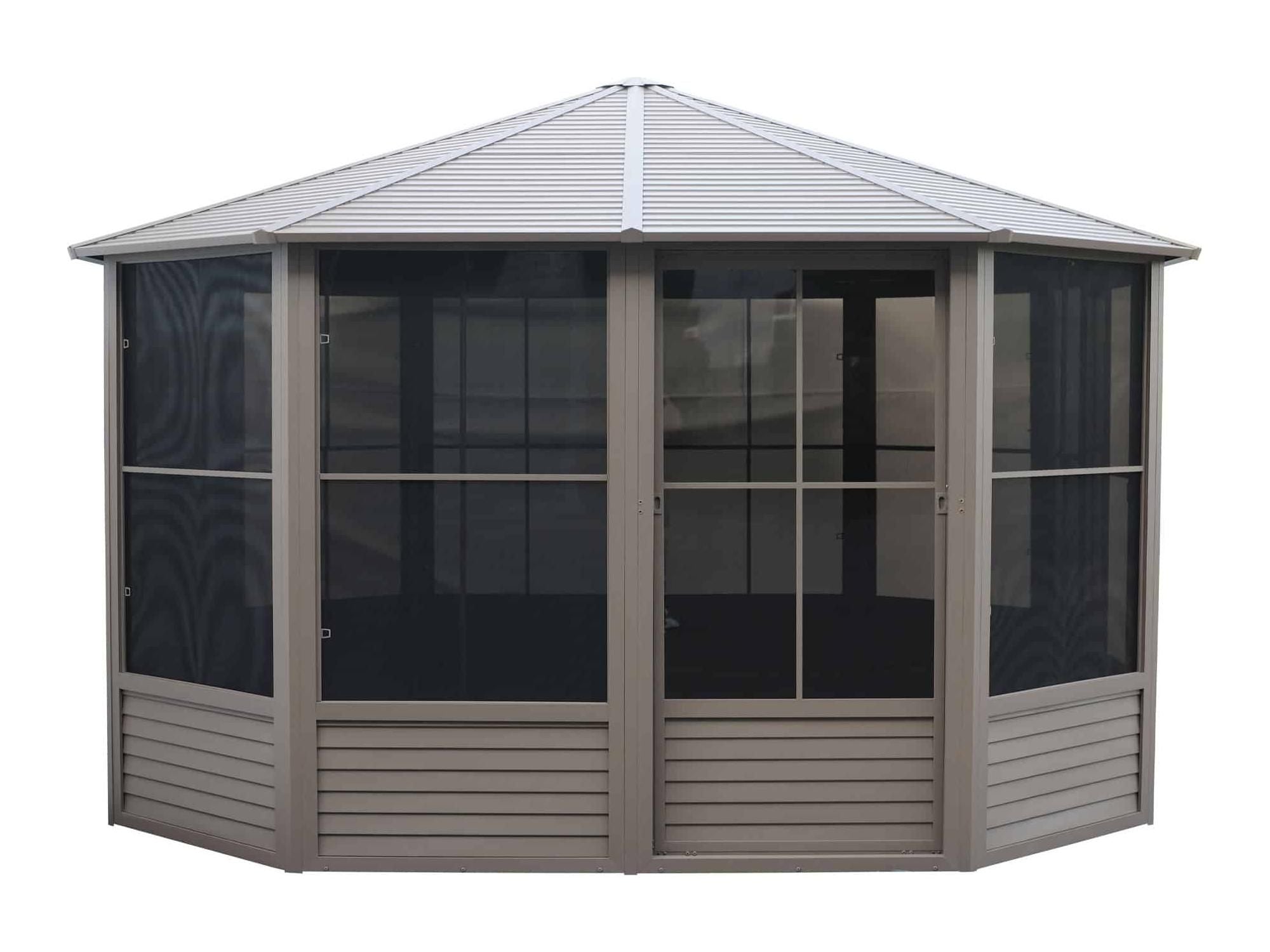 Florence Solarium with Metal Roof 12 Ft. x 12 Ft. Sand