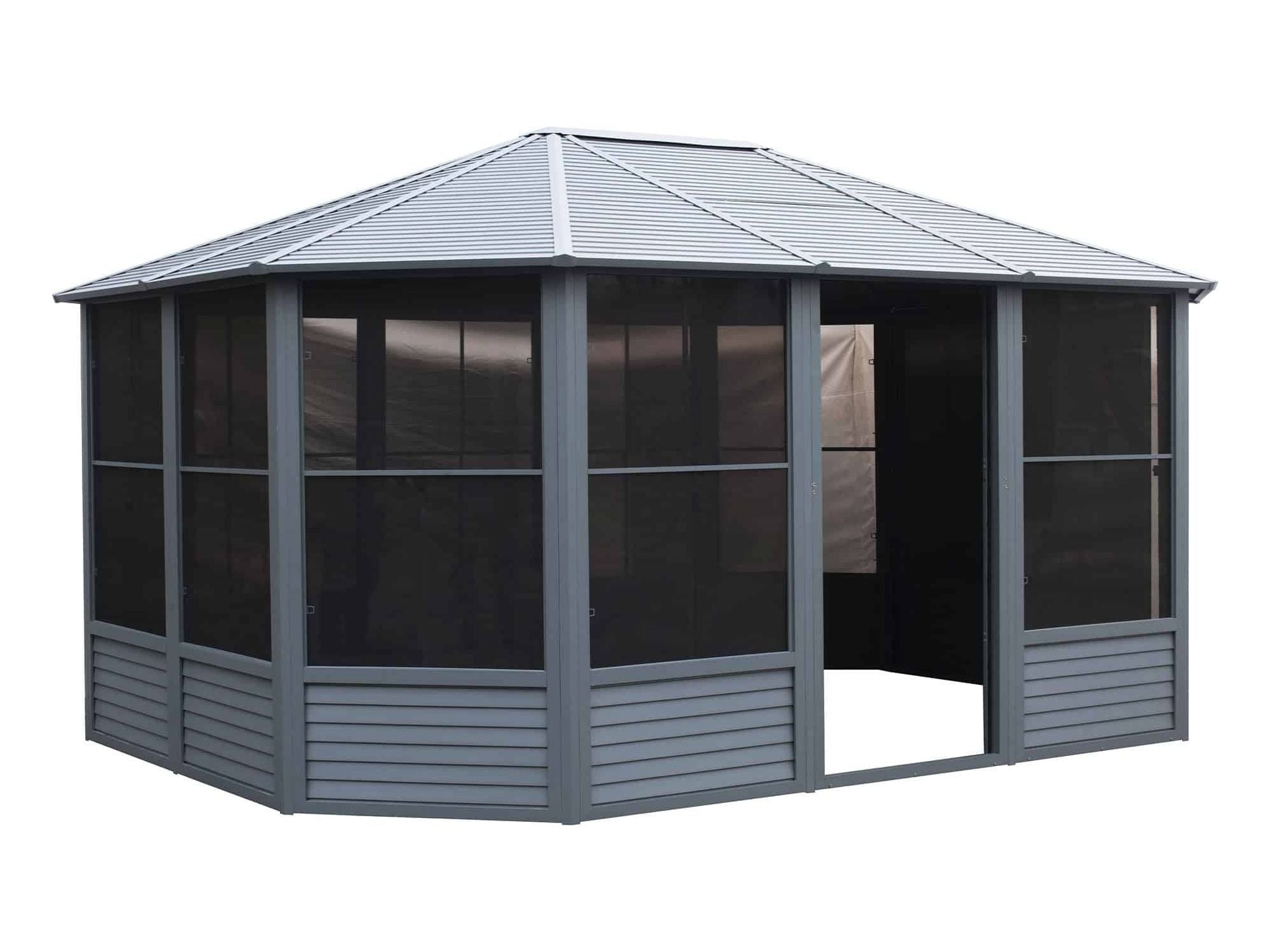 Florence Solarium with Metal Roof 12 Ft. x 15 Ft. Slate