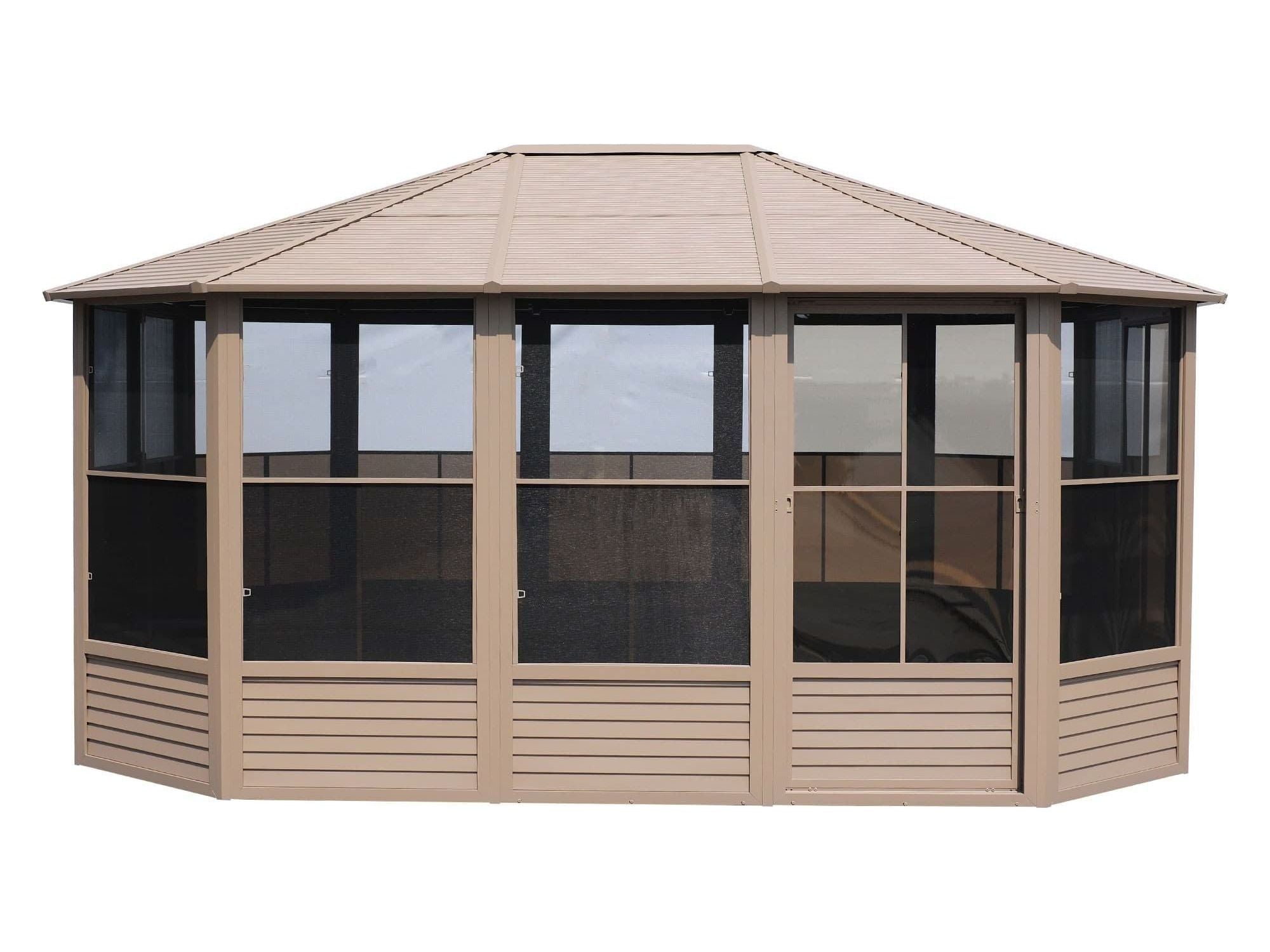 Florence Solarium with Metal Roof 12 Ft. x 15 Ft. Sand