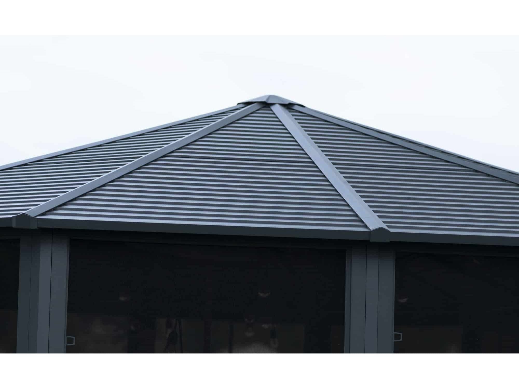 Florence Solarium with Metal Roof 12 Ft. x 18 Ft. Slate