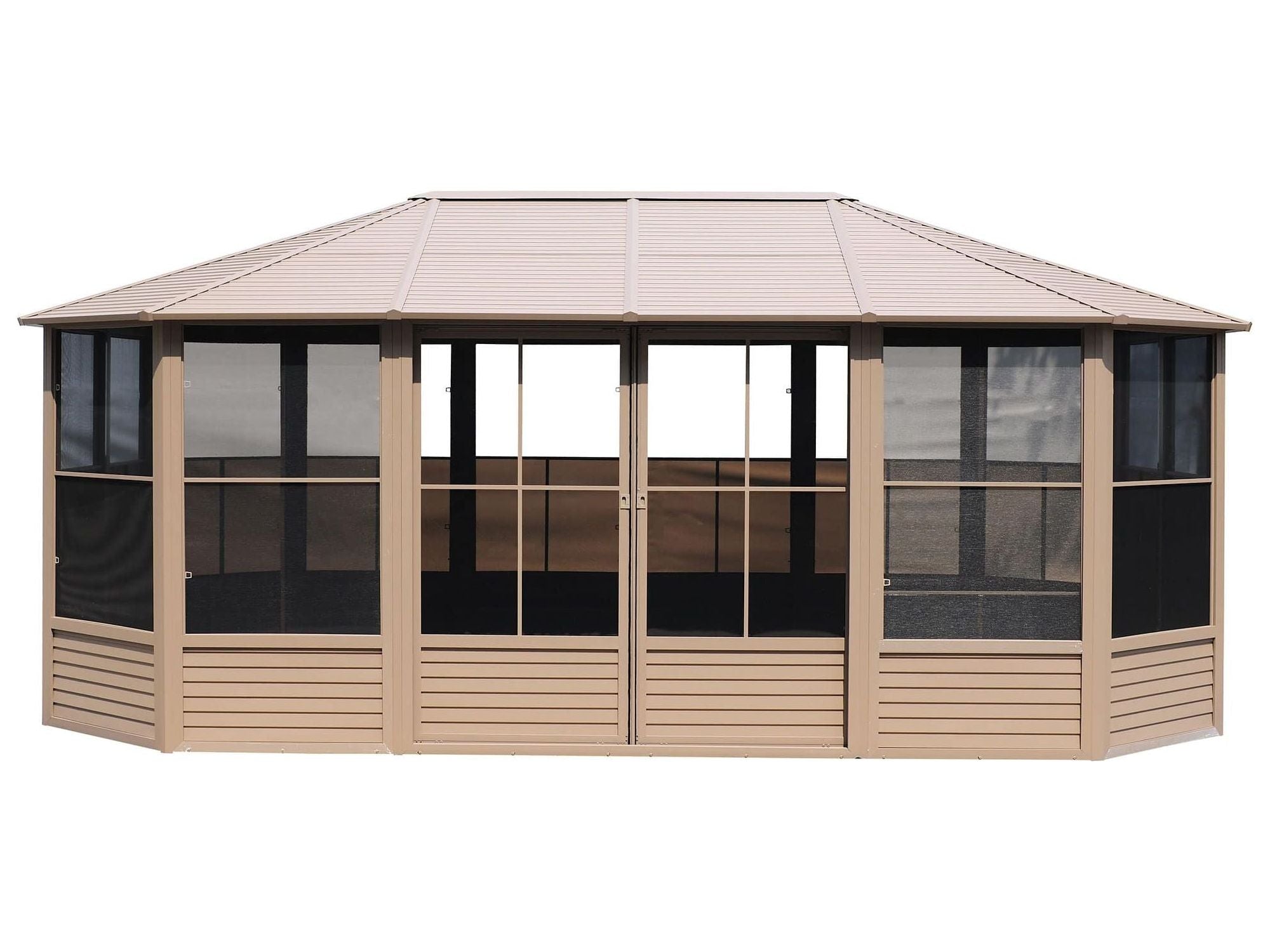 Florence Solarium with Metal Roof 12 Ft. x 18 Ft. Sand