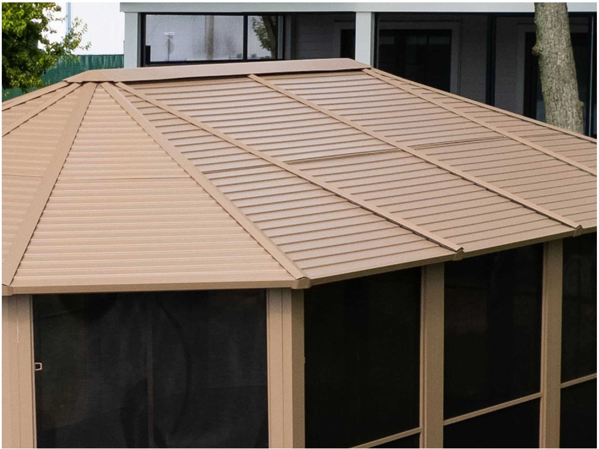 Florence Solarium with Metal Roof 12 Ft. x 18 Ft. Sand