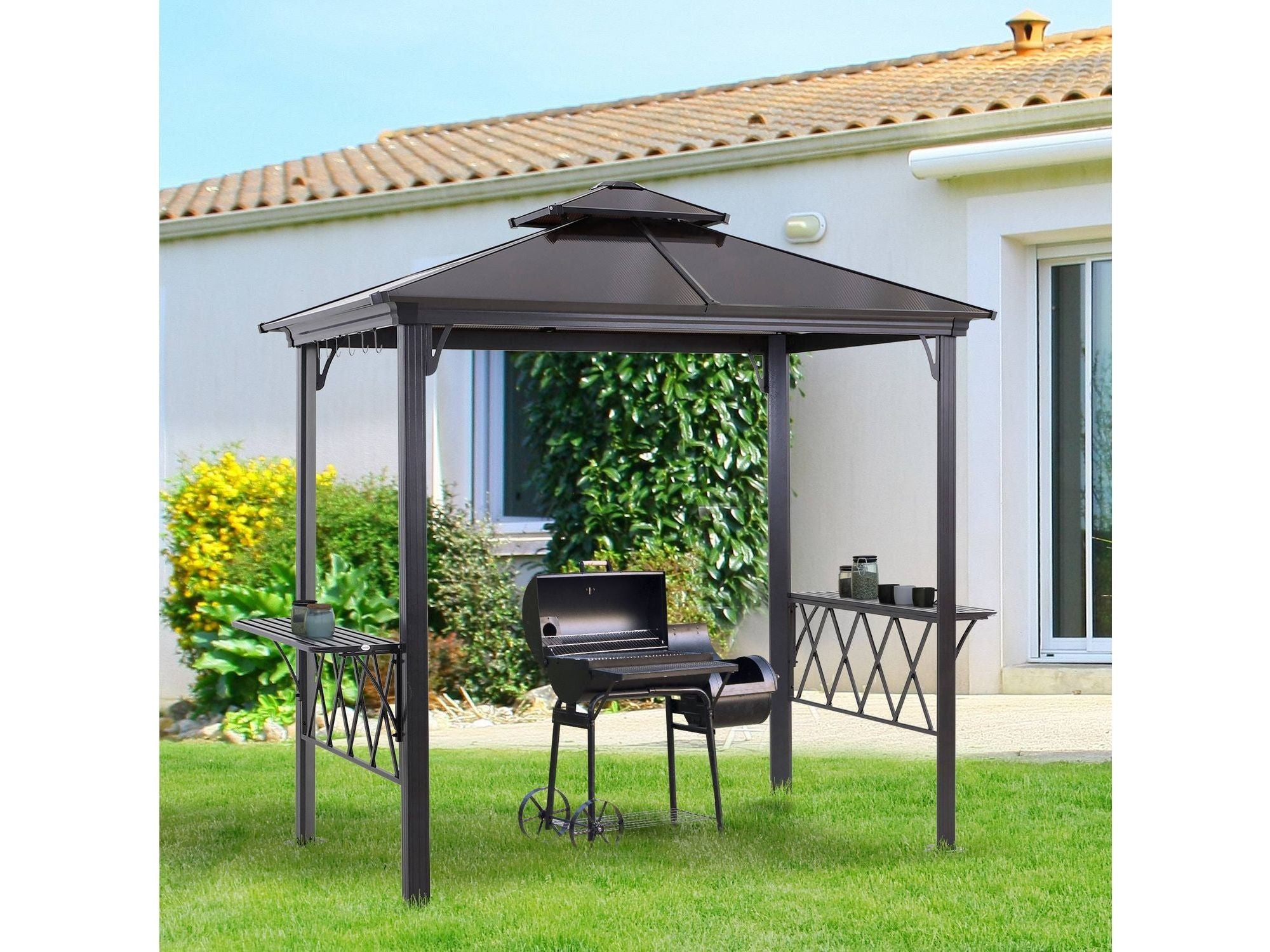 Outside Porch BBQ Cooking Pergola Canopy