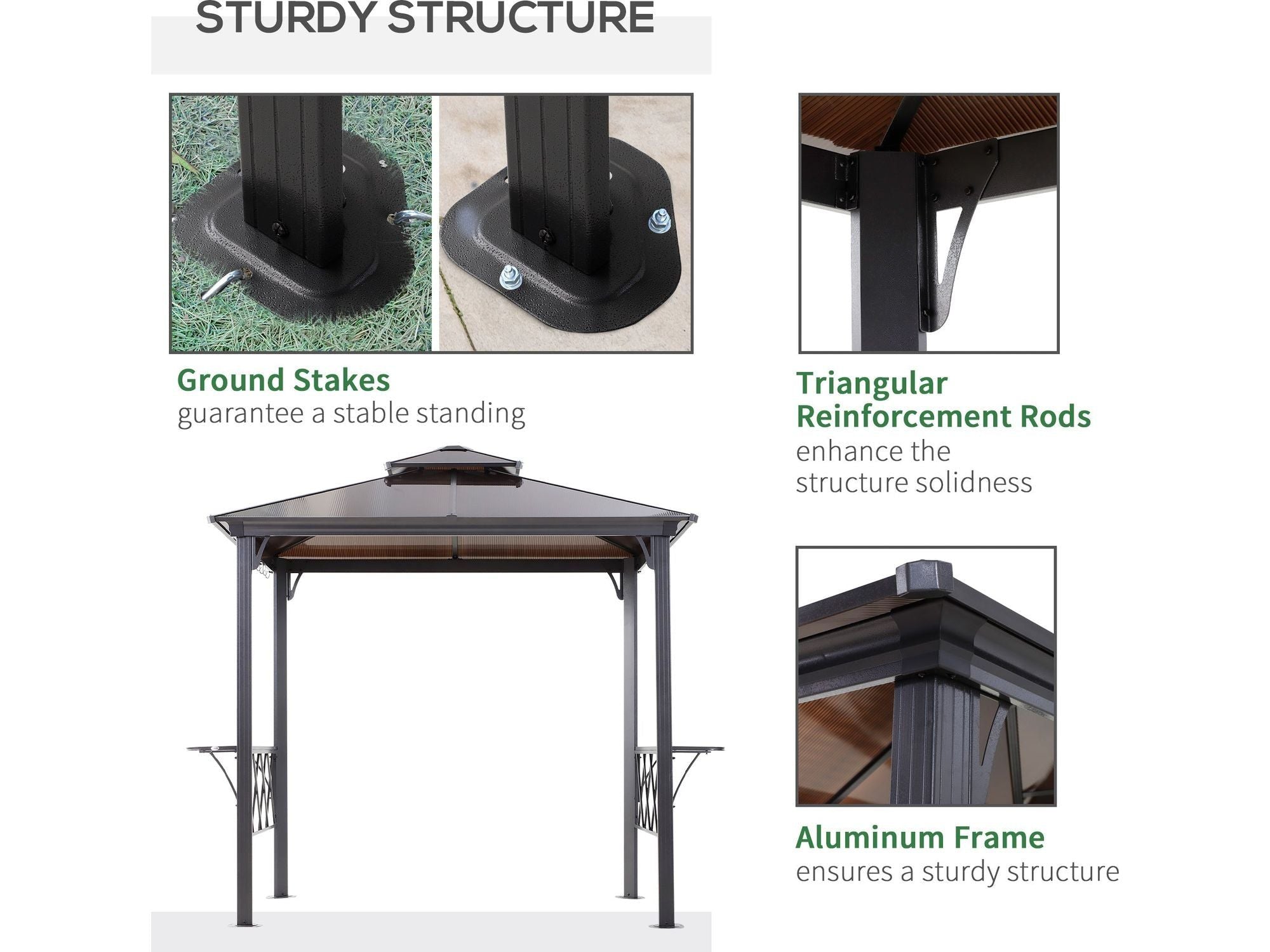Outside Porch BBQ Cooking Pergola Canopy