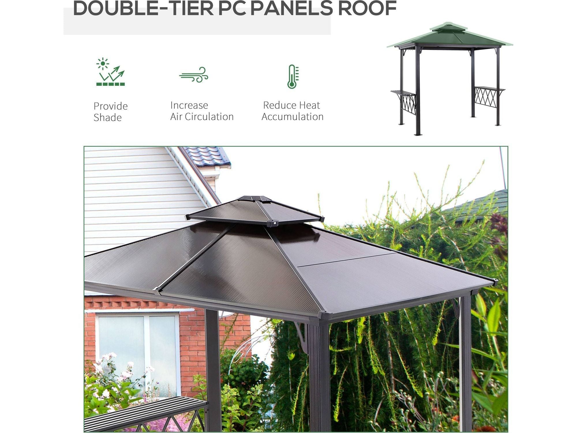 Outside Porch BBQ Cooking Pergola Canopy