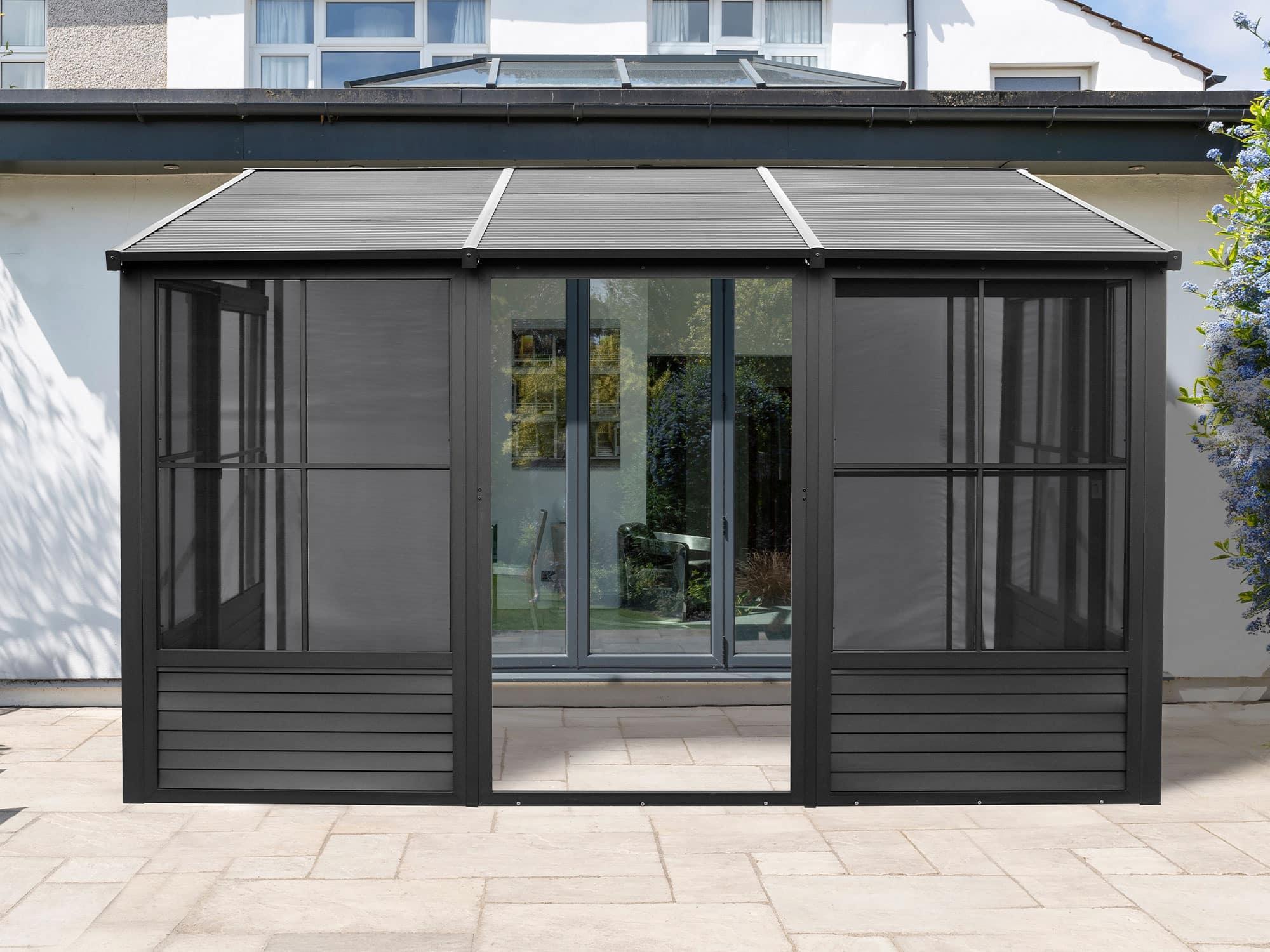 Florence Add-A-Room with Metal Roof 8 Ft. x 12 Ft. in Black