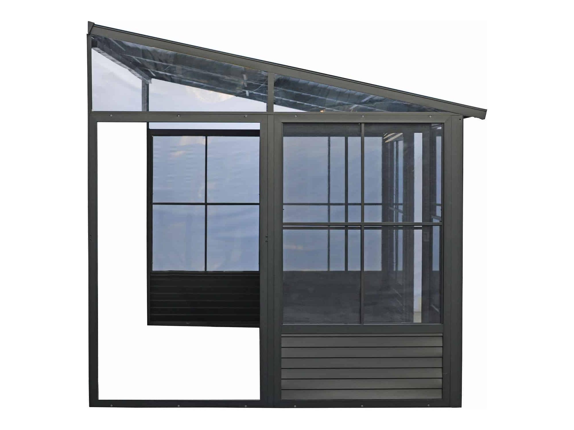 Florence Add-A-Room with Metal Roof 8 Ft. x 12 Ft. in Black