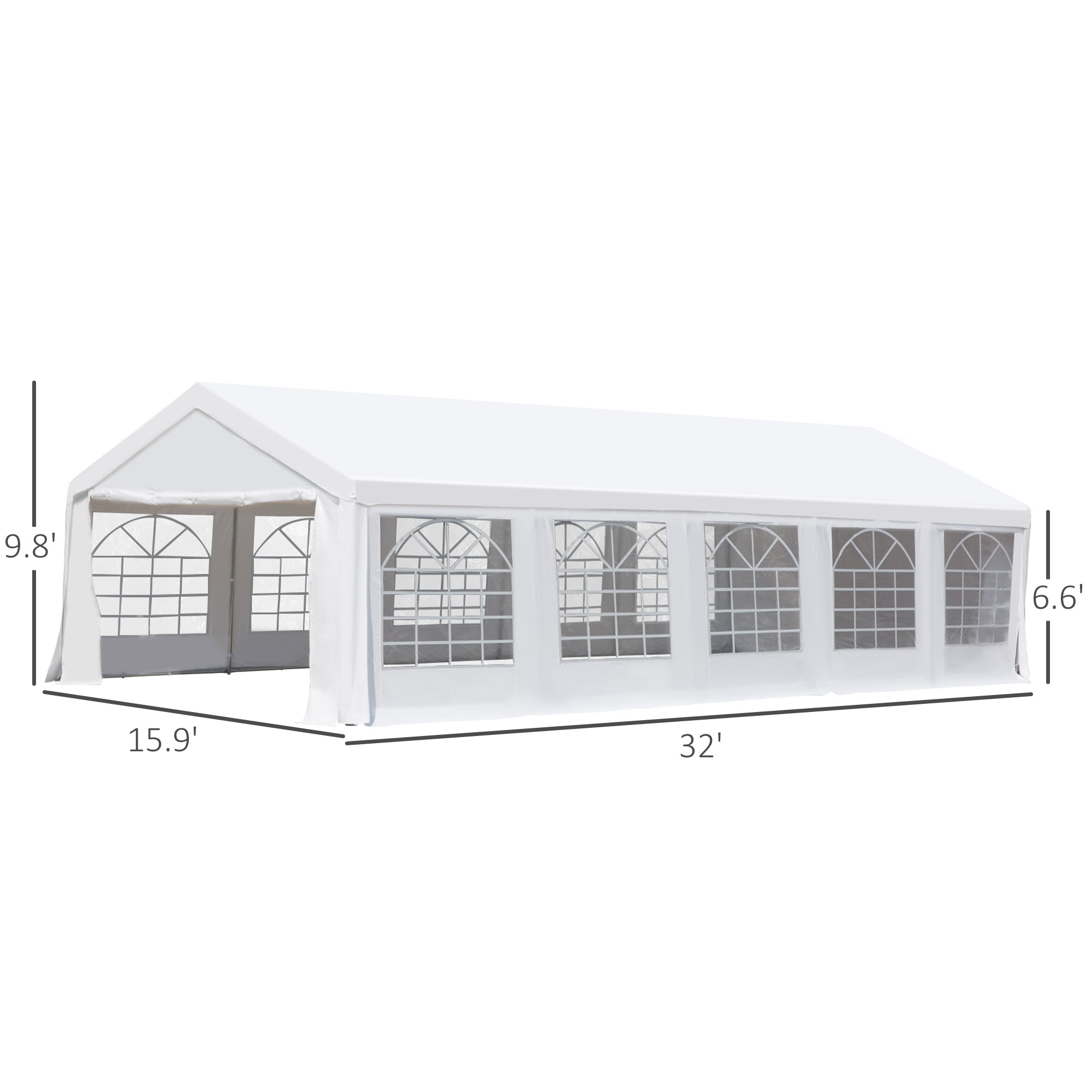 32'x16' Outdoor Heavy Duty Party/Wedding Tent - White