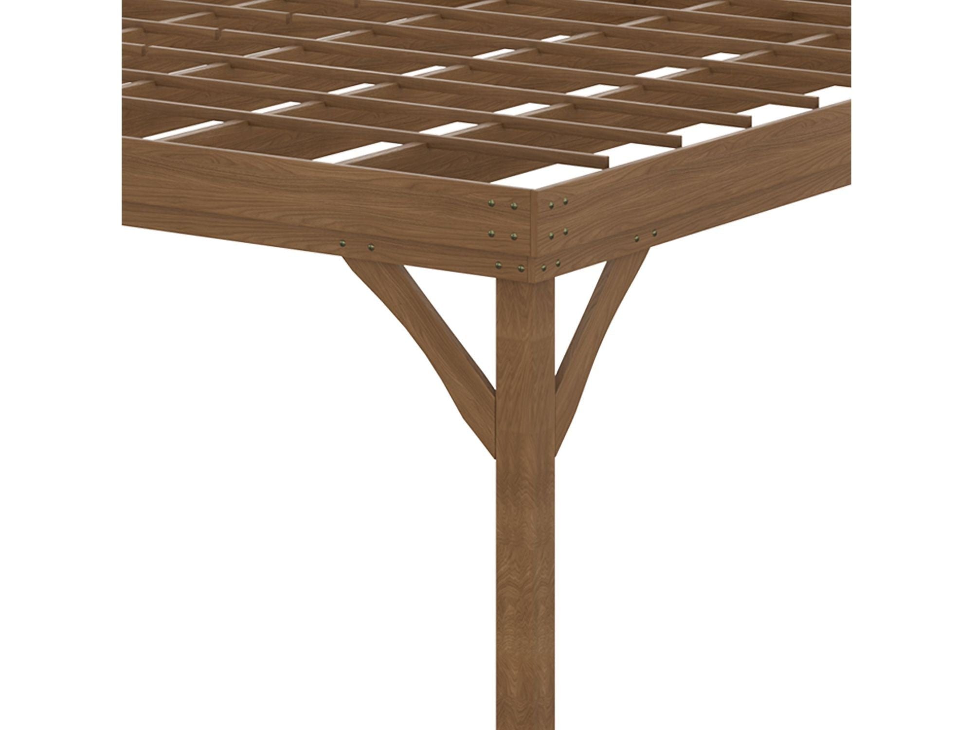 10' x 12' Outdoor Wooden Pergola - Brown