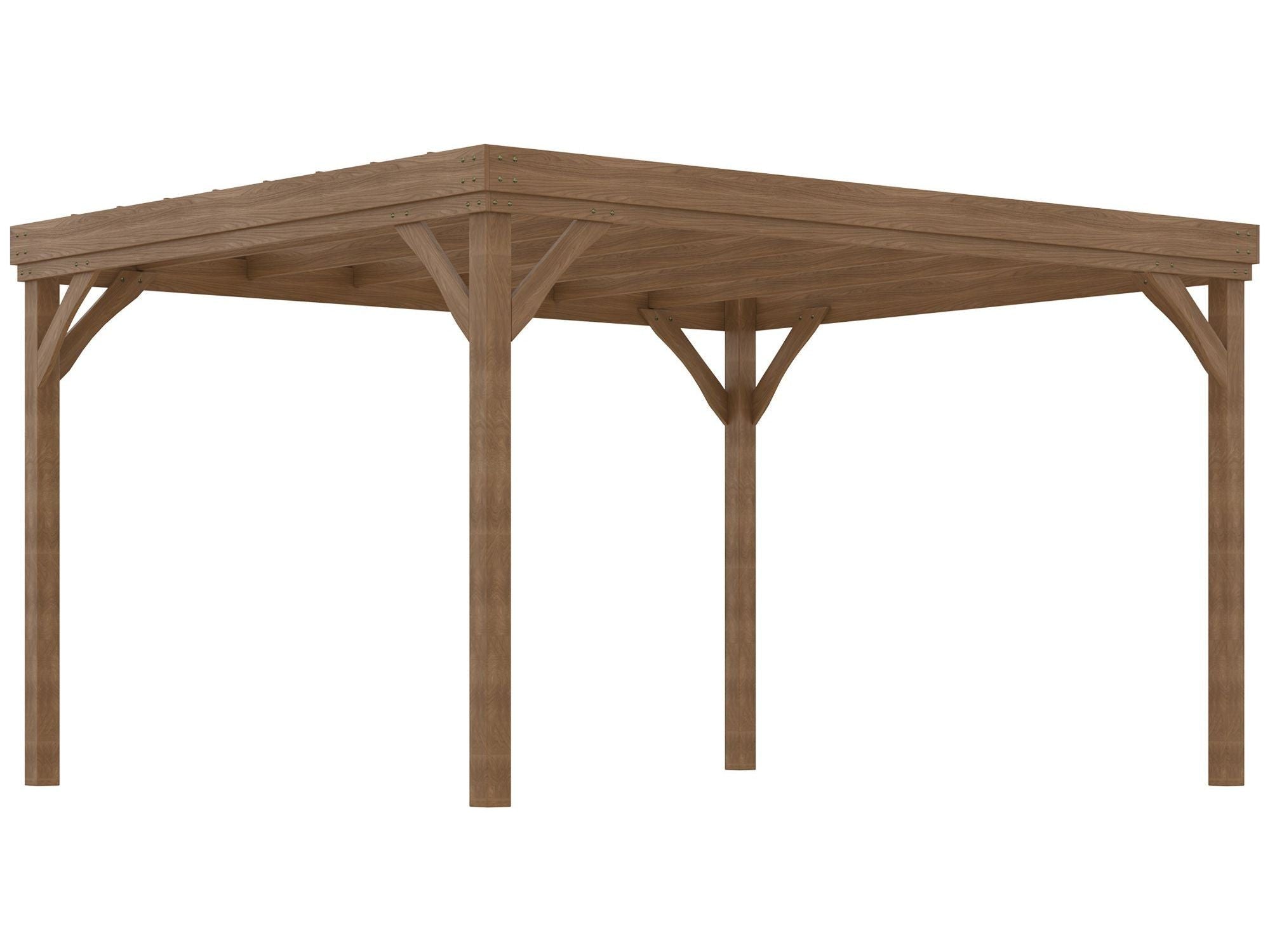 10' x 12' Outdoor Wooden Pergola - Brown