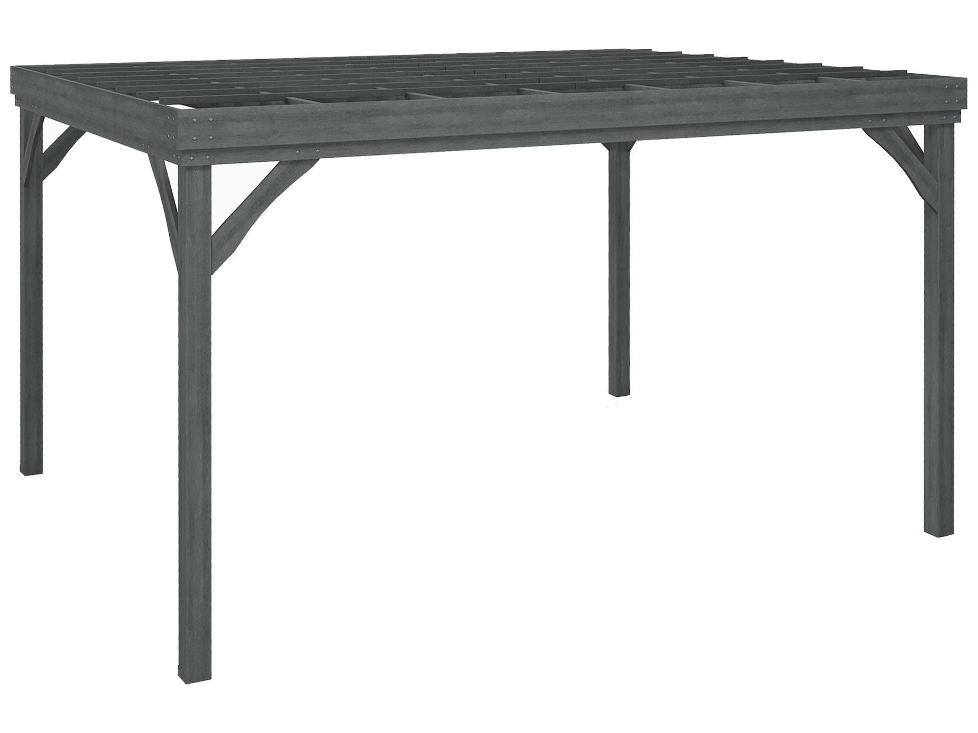 10' x 12' Outdoor Wooden Pergola Grape Vine Gazebo - Gray
