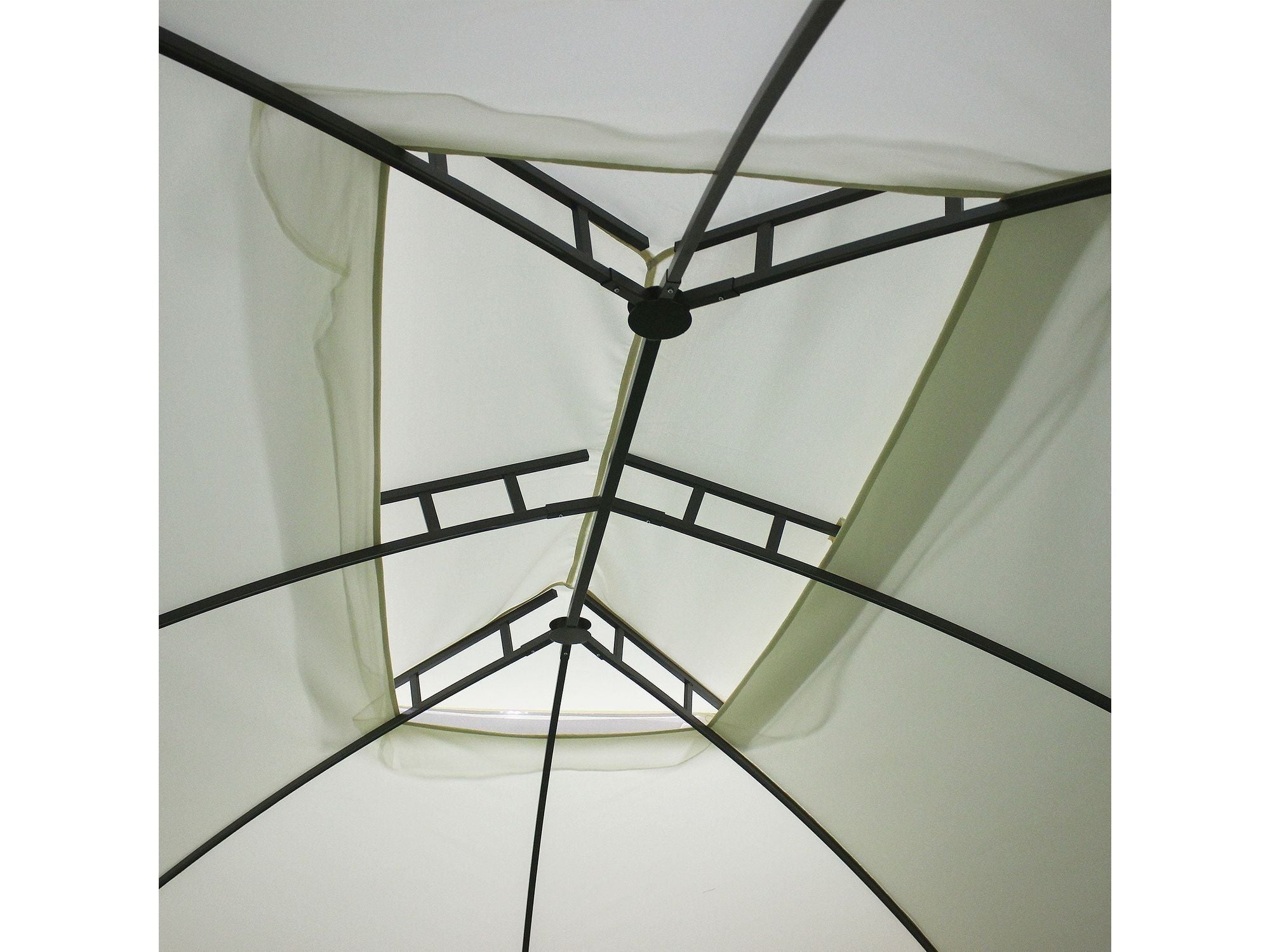 10' x 13' Outdoor Double Vented Roof  Gazebo Patio - Beige