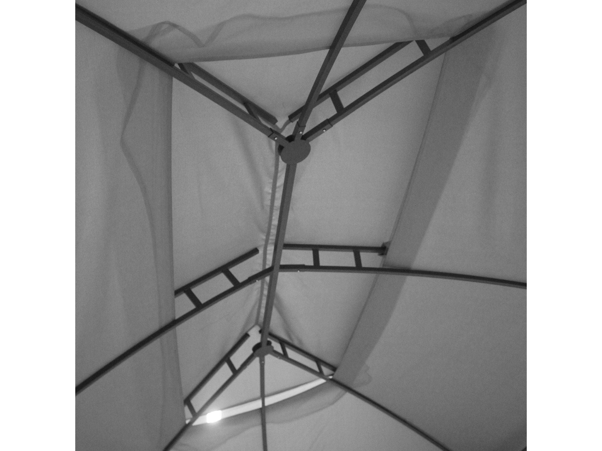 10' x 13' Outdoor Double Vented Roof Patio Gazebo - Gray