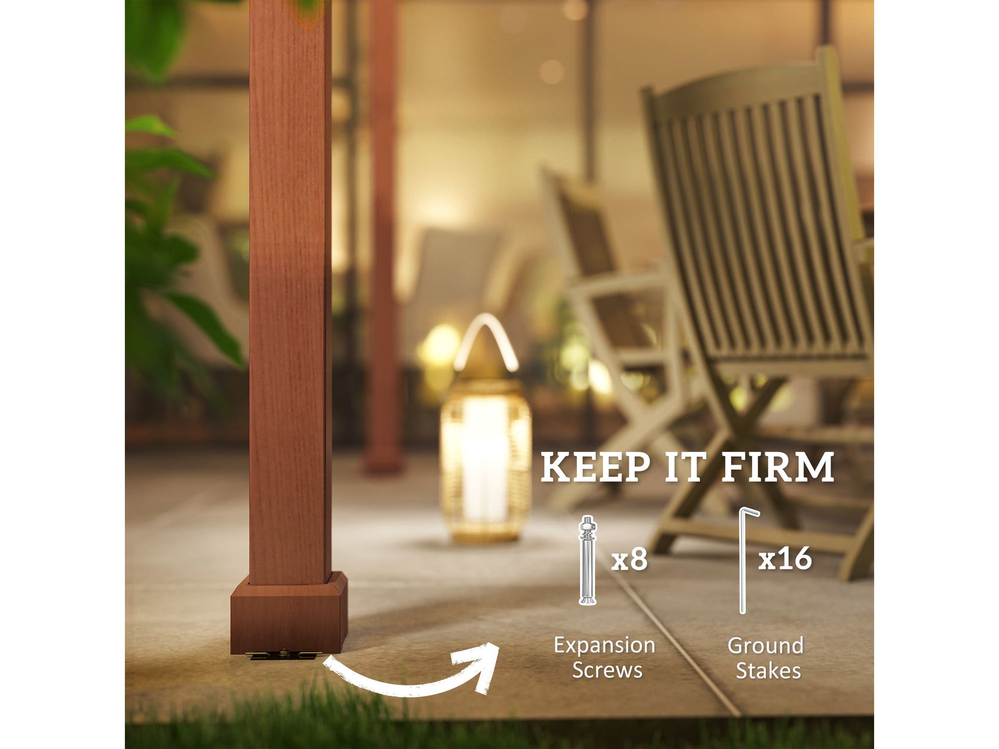 11' x 12.5' Outdoor Pergola Gazebo Grape Trellis - Brown