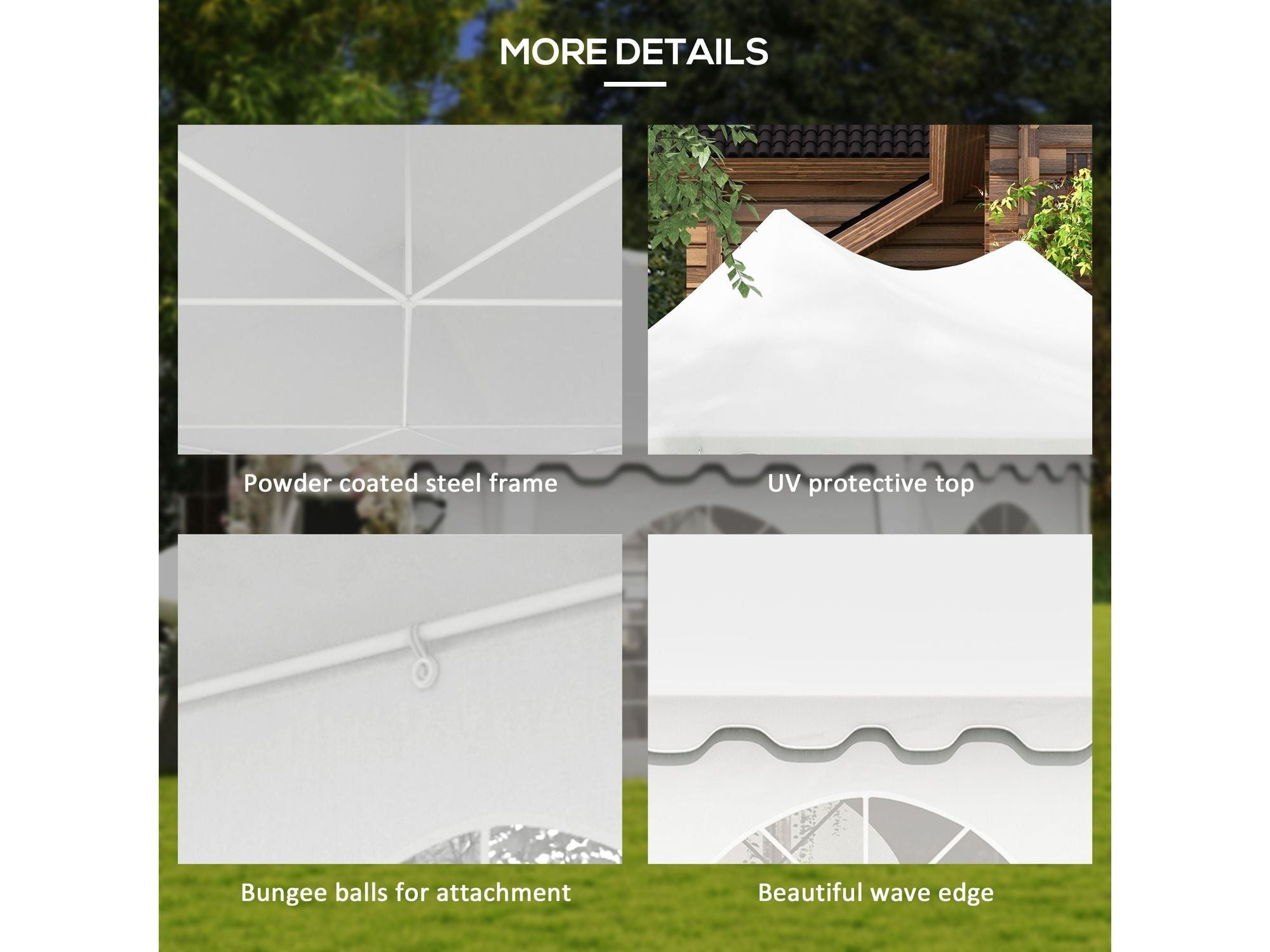 22.3' x 16.4' Large 2 Doors Party Tent - White