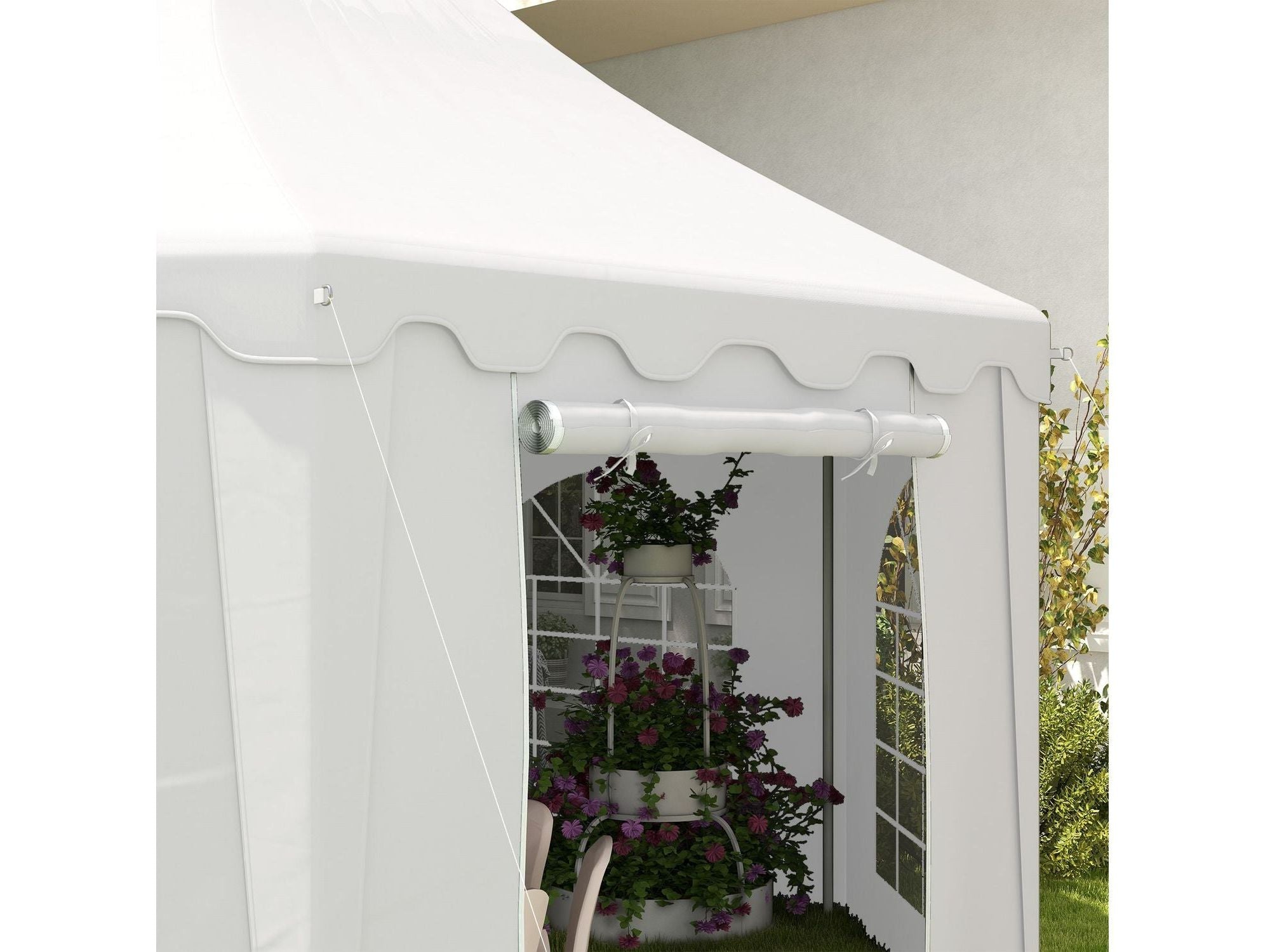 22.3' x 16.4' Large 2 Doors Party Tent - White