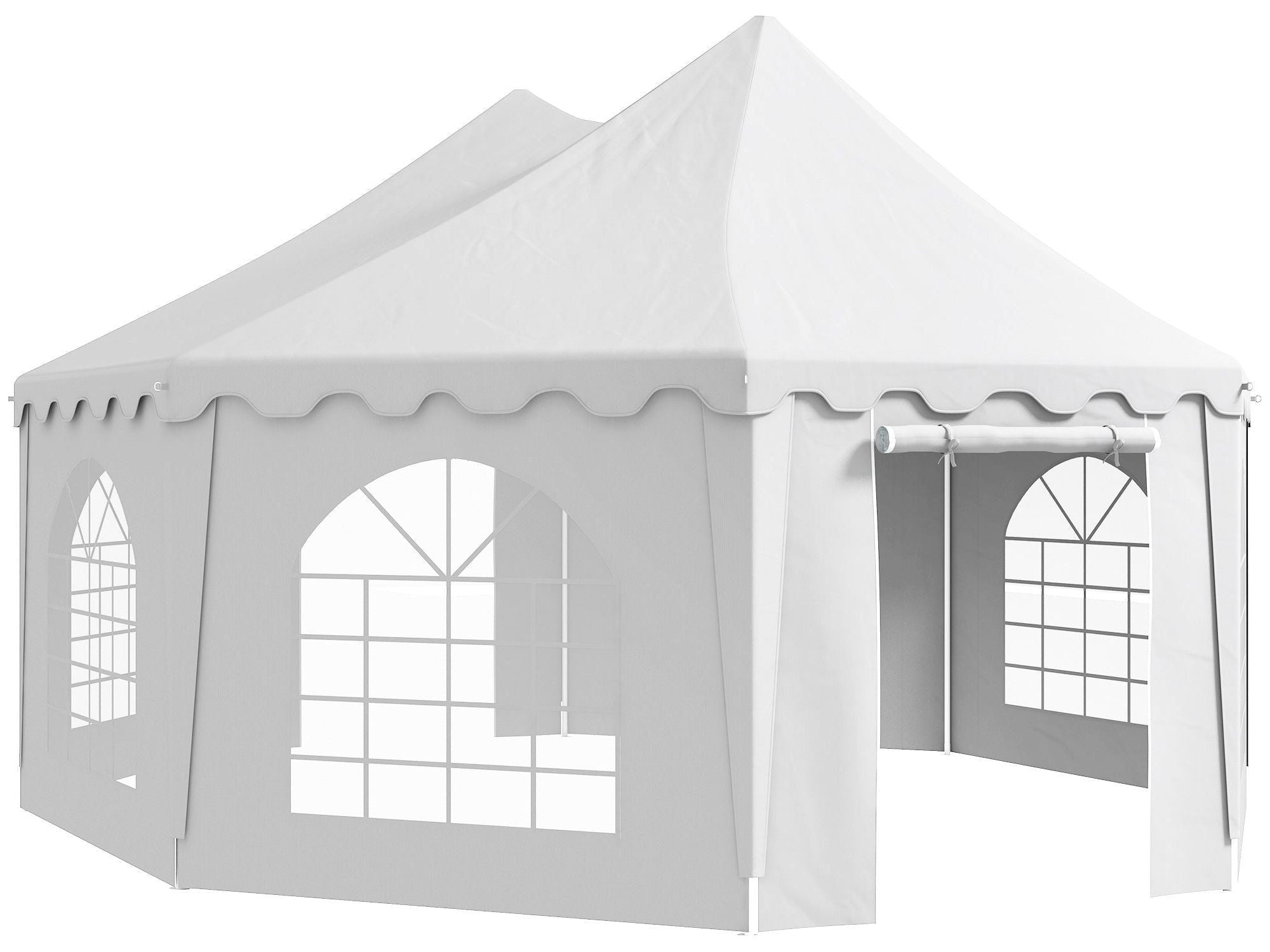 22.3' x 16.4' Large 2 Doors Party Tent - White