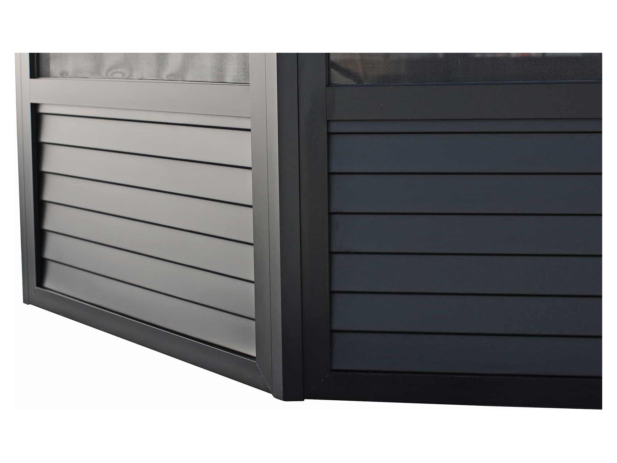 Florence Solarium with Metal Roof 12 Ft. x 18 Ft. Black