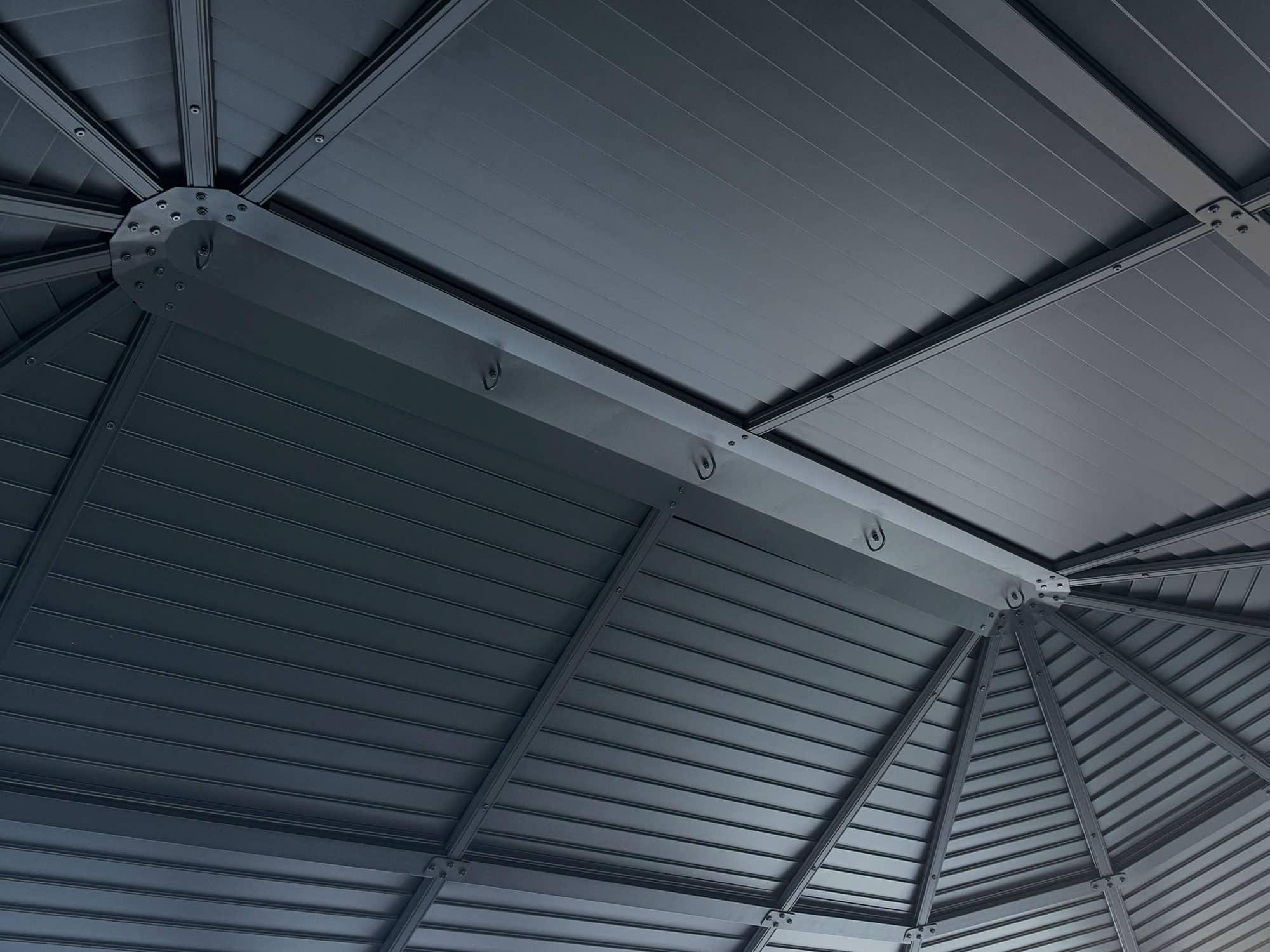 Florence Solarium with Metal Roof 12 Ft. x 18 Ft. Black