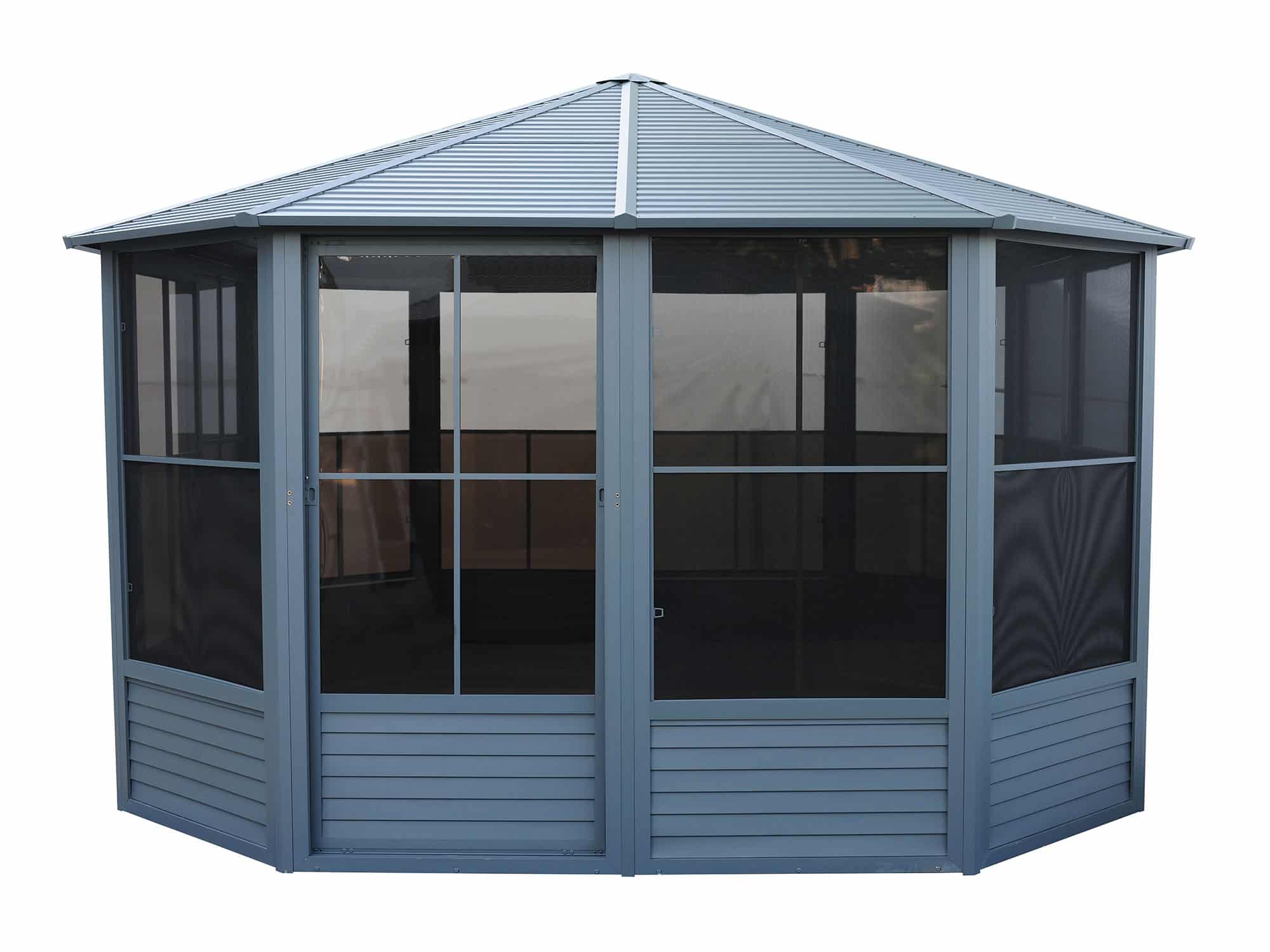 Florence Solarium with Metal Roof 12 Ft. x 12 Ft. Slate