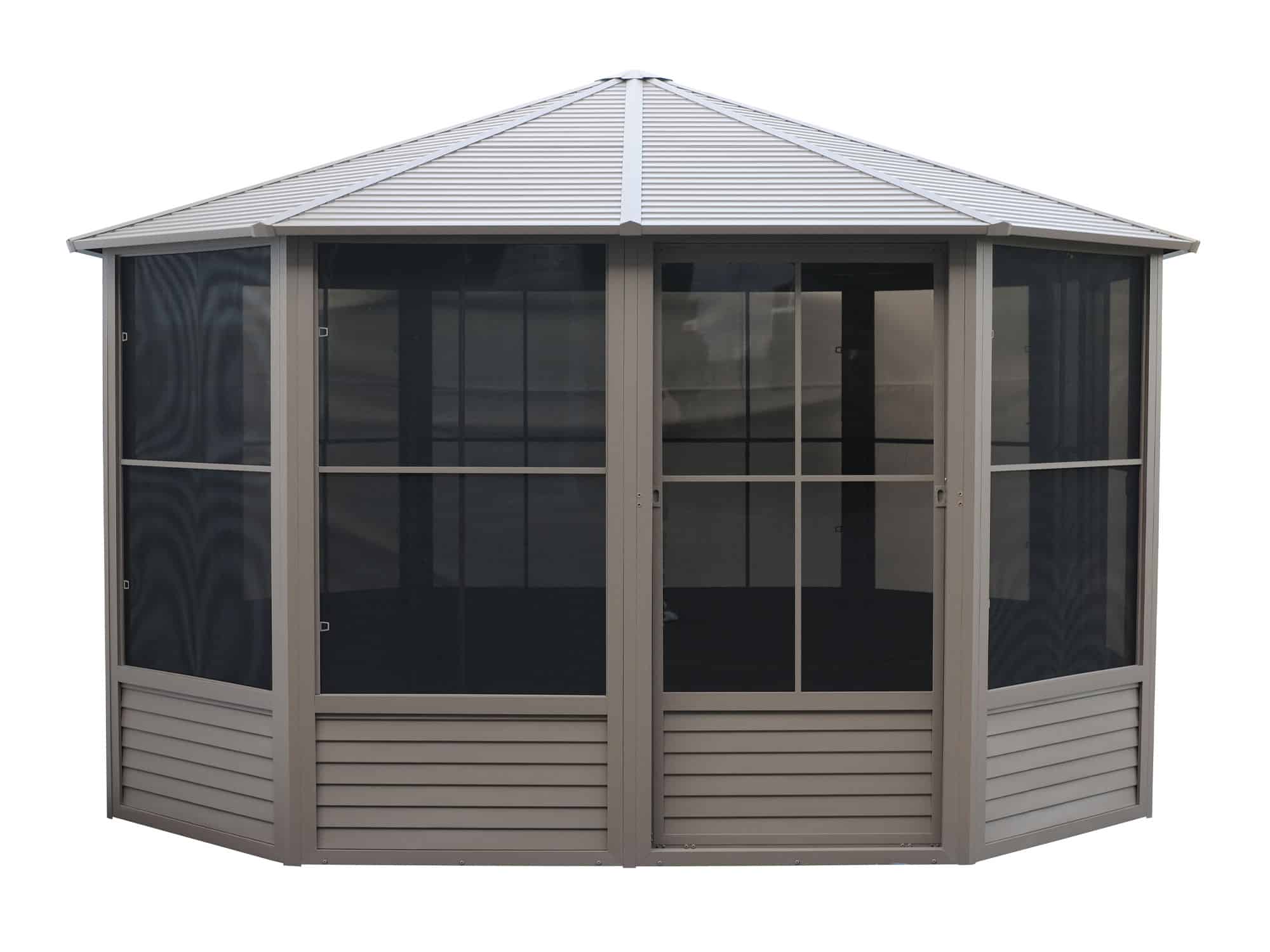 Florence Solarium with Metal Roof 12 Ft. x 12 Ft. Sand