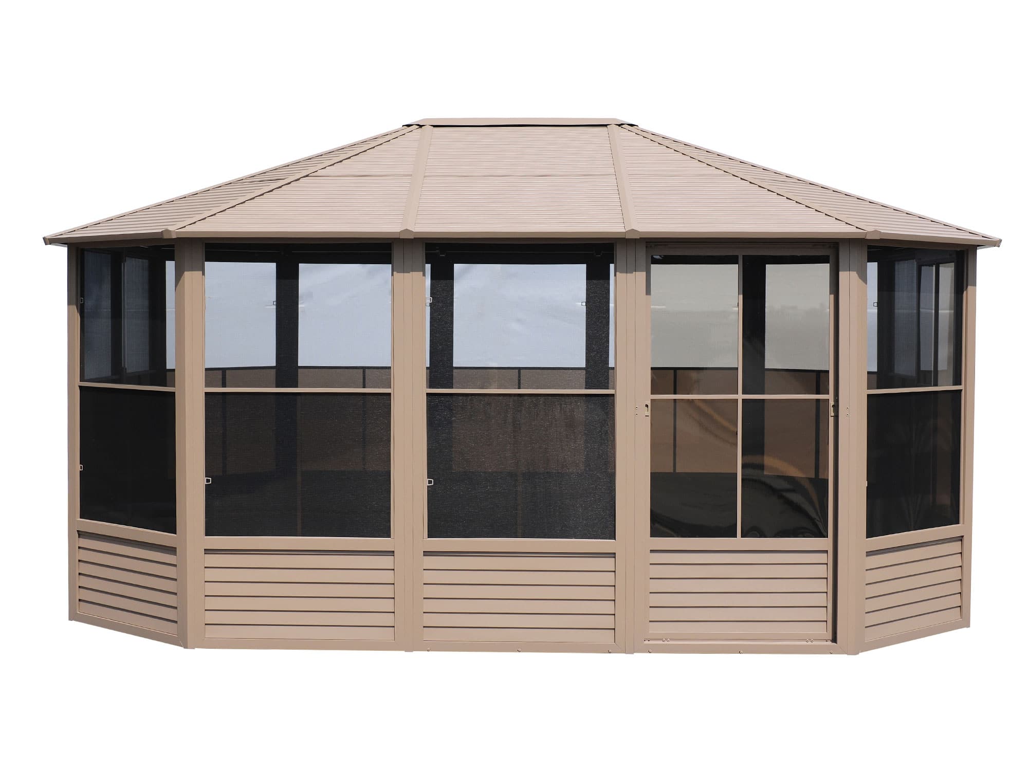 Florence Solarium with Metal Roof 12 Ft. x 15 Ft. Sand