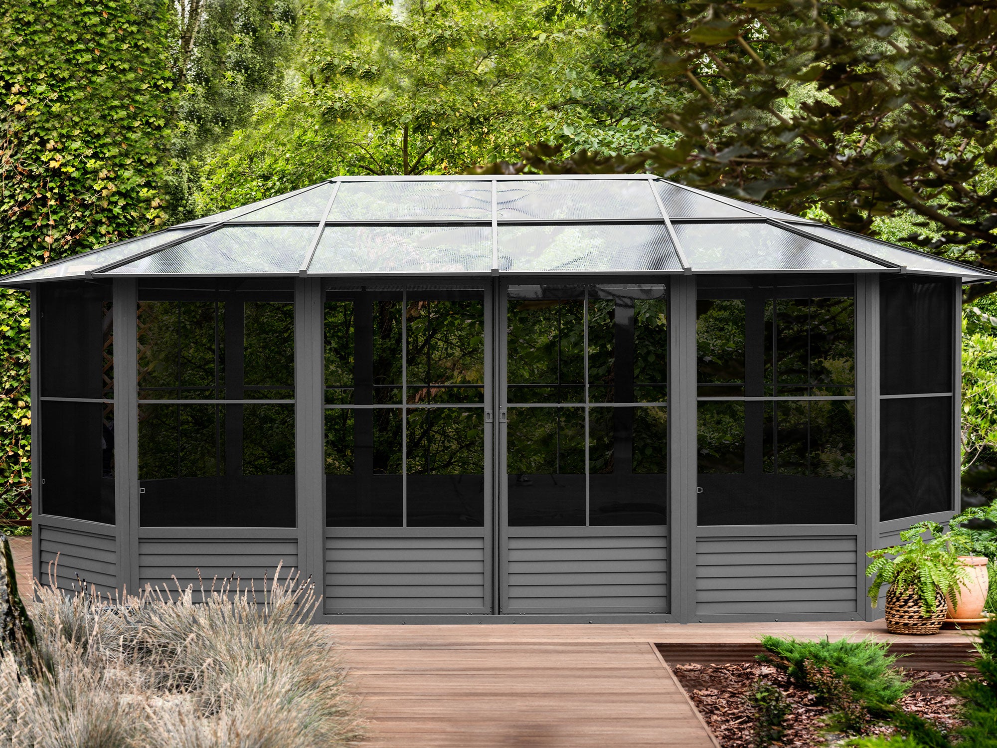 Florence Solarium 12 Ft. x 18 Ft. in Slate