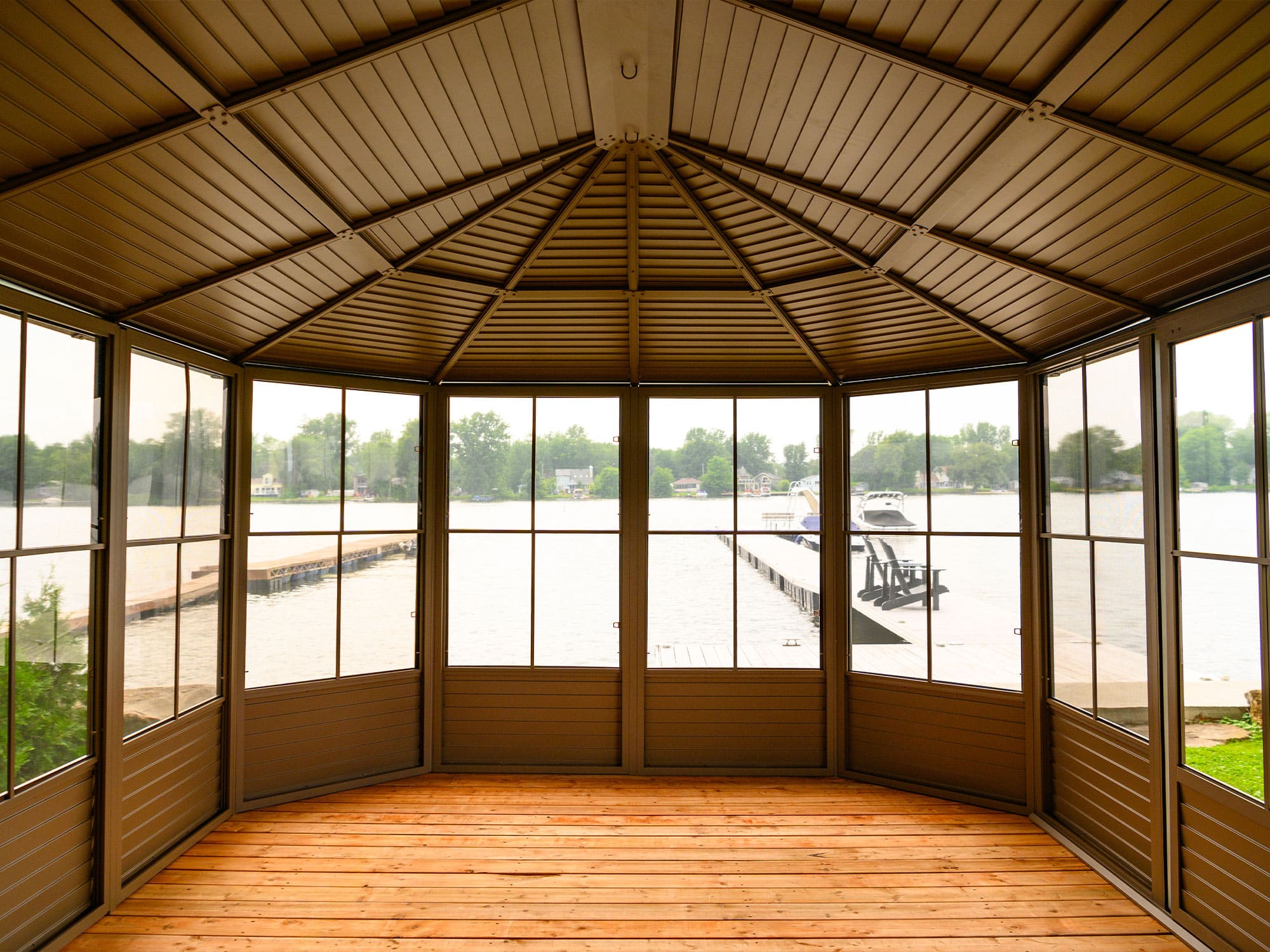 Florence Solarium with Metal Roof 12 Ft. x 18 Ft. Sand