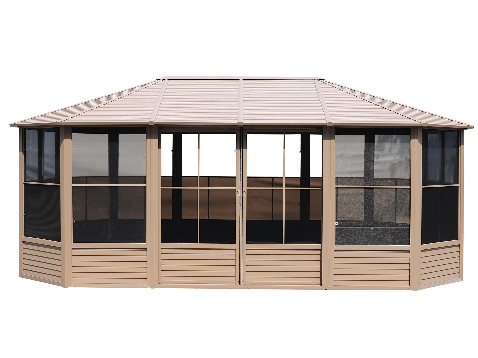 Florence Solarium with Metal Roof 12 Ft. x 18 Ft. Sand