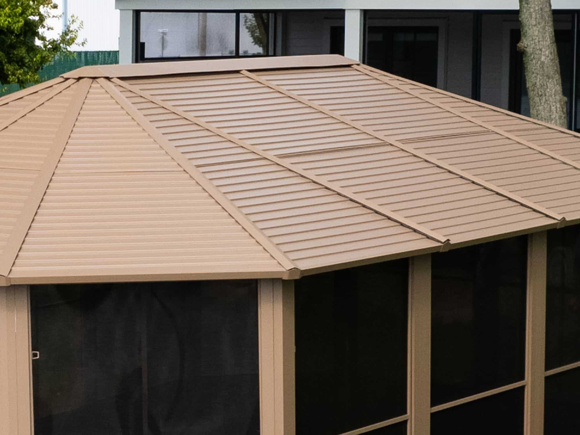 Florence Solarium with Metal Roof 12 Ft. x 18 Ft. Sand