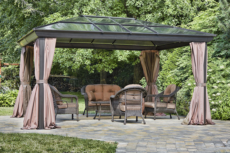 Venus Gazebo 12 Ft. x 16 Ft. in Brown