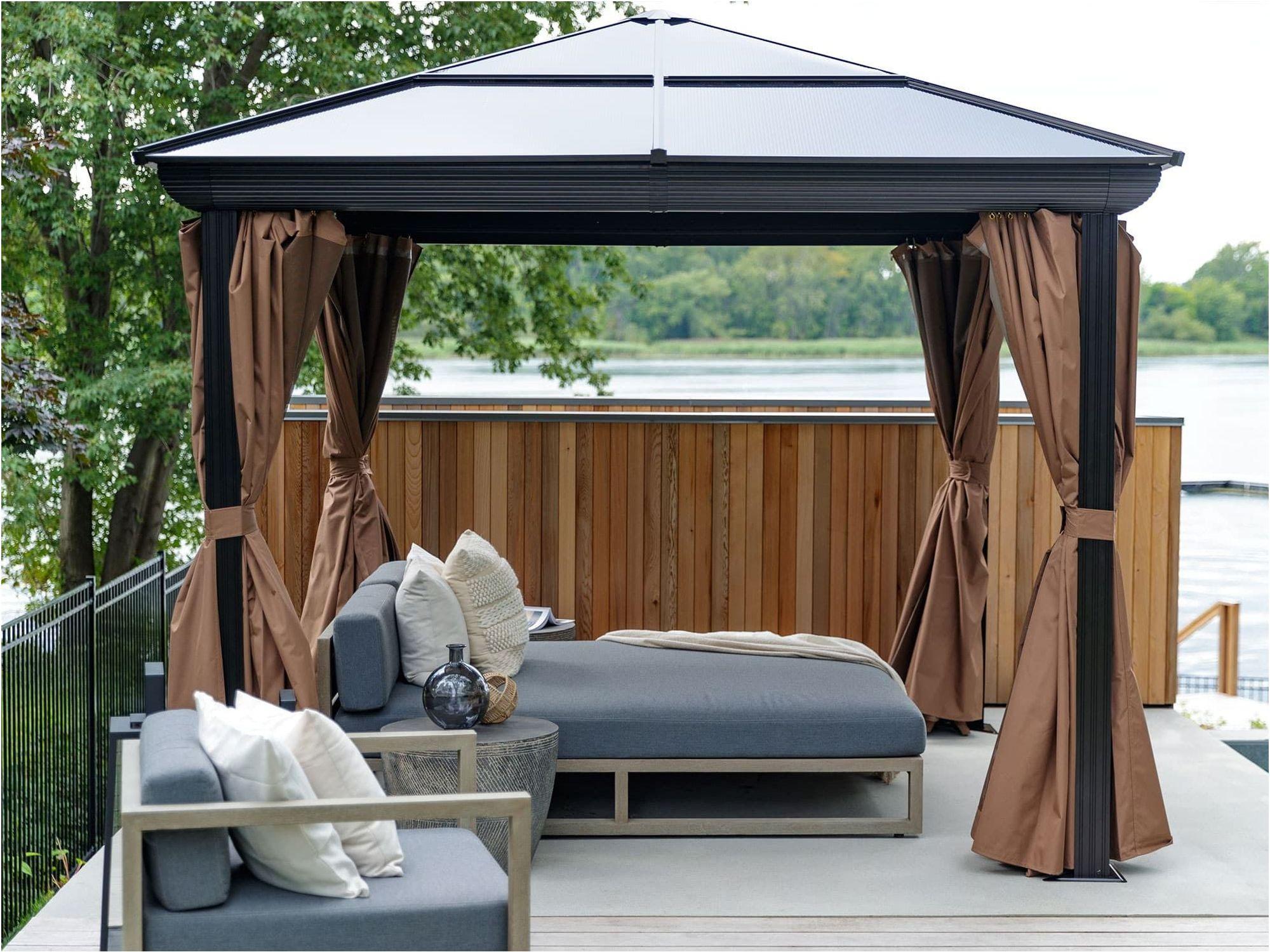 Venus Gazebo 12 Ft. x 14 Ft. in Brown
