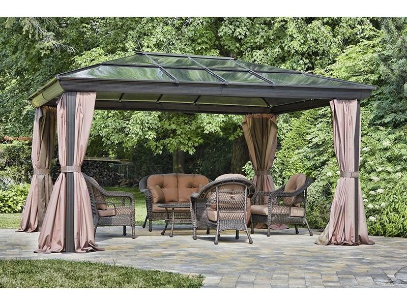 Venus Gazebo 12 Ft. x 14 Ft. in Brown